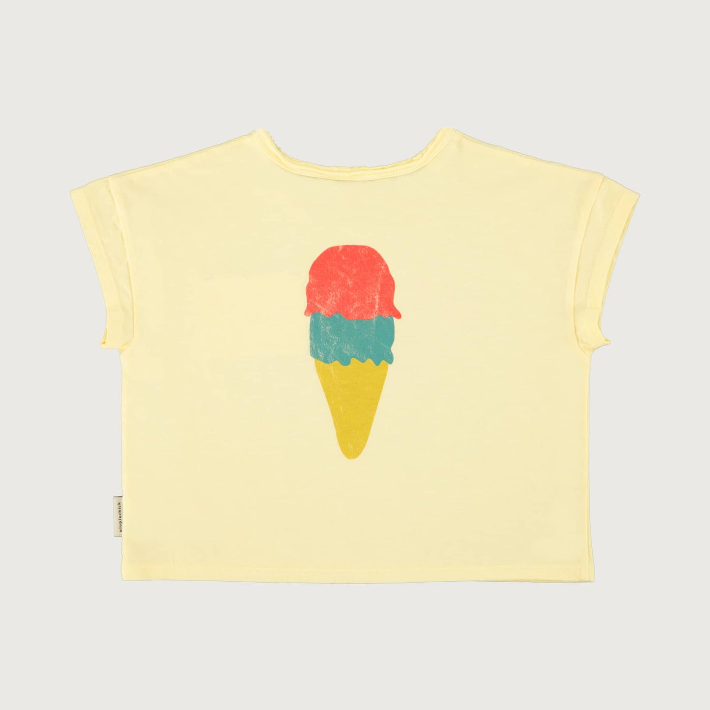 Piupiuchick T-shirt light yellow with BEACH BAR print