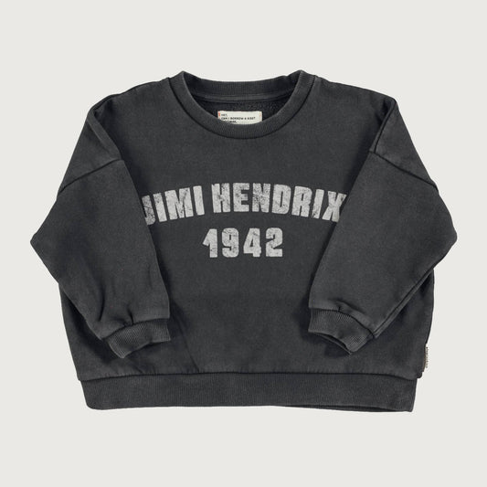 Piupiuchick Sweatshirt faded black with JIMI HENDRIX print