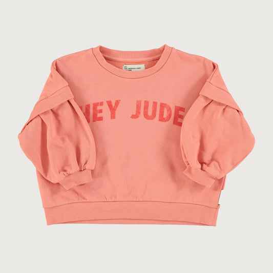 Piupiuchick Sweatshirt pink with HEY JUDE print