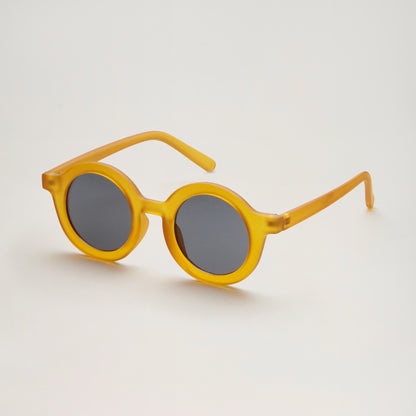 Signature round Kid sunnies YELLOW