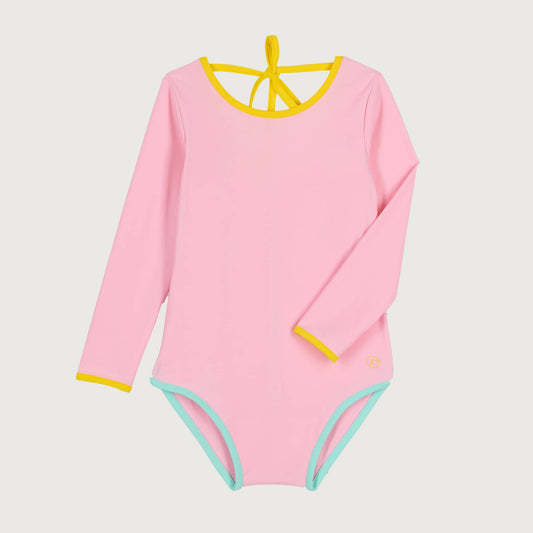 Baines Long sleeve swimsuit UPF50+ Kim Pink