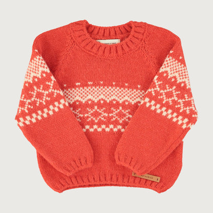 Piupiuchick knitted Jacquard sweater red