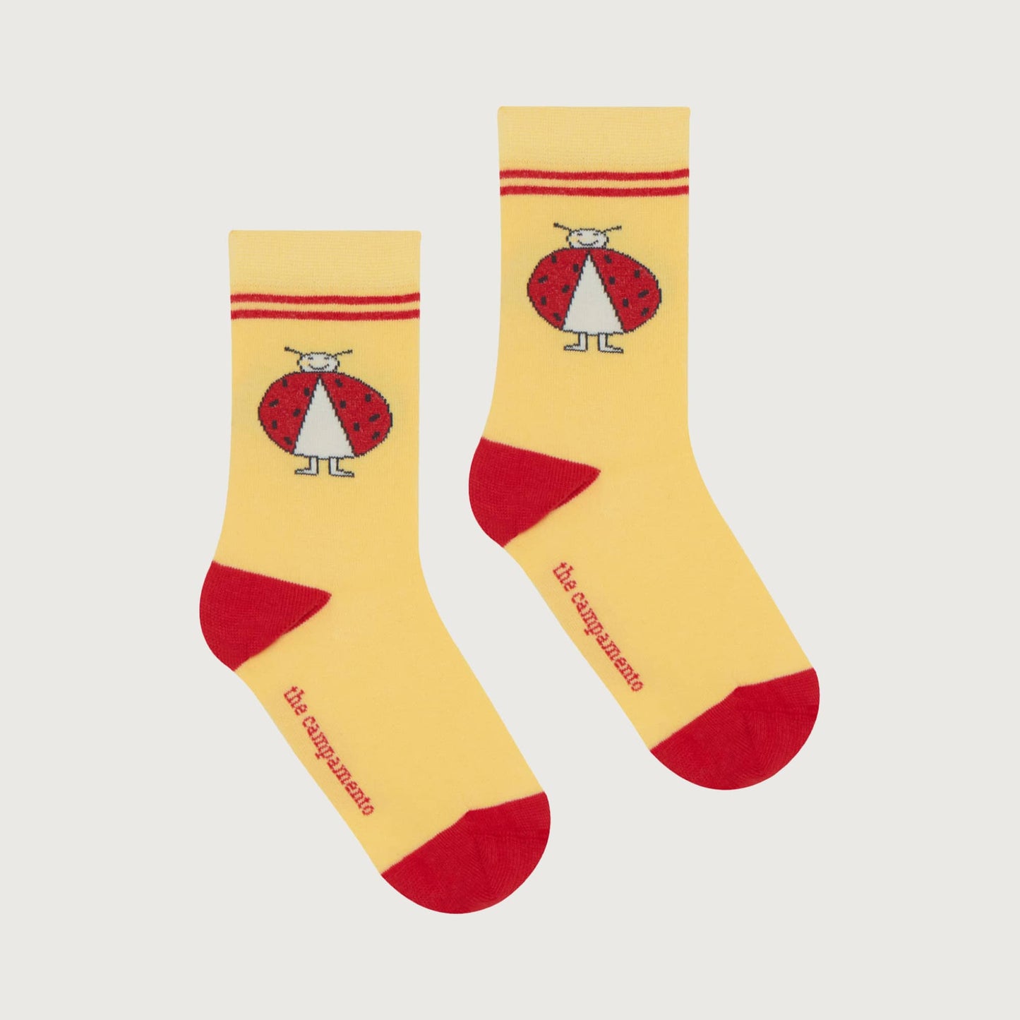 The Campamento LADYBUG yellow socks