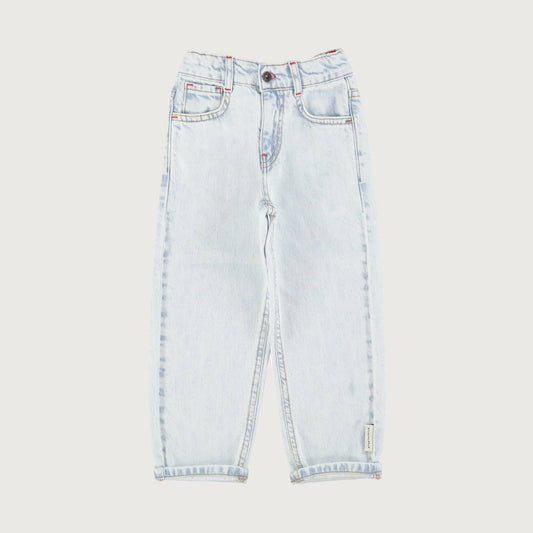 Piupiuchick unisex trousers washed light blue denim / 3Y
