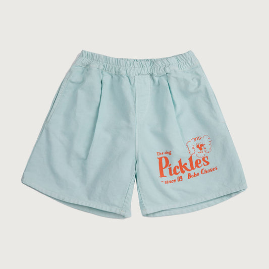 Bobo Choses PICKLES THE DOG woven bermuda shorts light blue