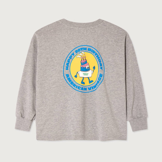 American Vintage Kids Fizvalley T-shirt heather grey grisch