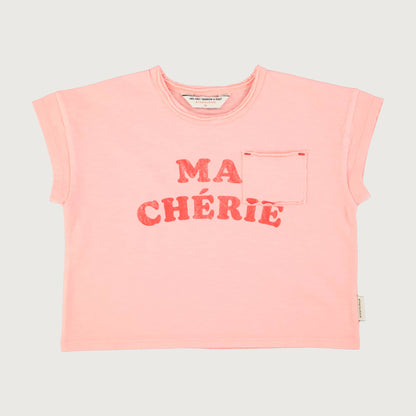 Piupiuchick T-shirt light pink with MA CHERIE print