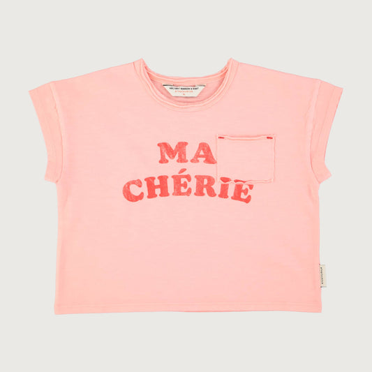 Piupiuchick T-shirt light pink with MA CHERIE print