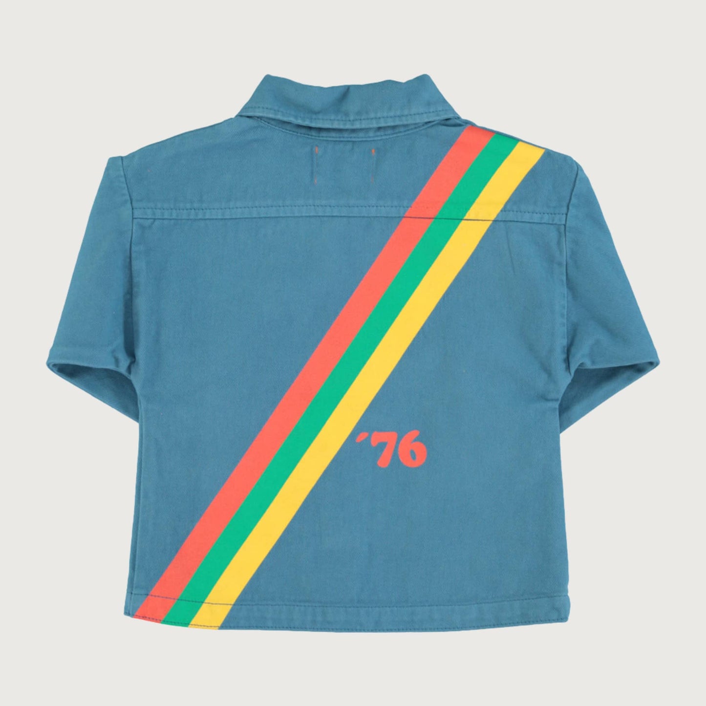 Piupiuchick blue jacket with MULTICOLOR STRIPES
