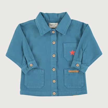 Piupiuchick blue jacket with MULTICOLOR STRIPES