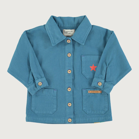 Piupiuchick blue jacket with MULTICOLOR STRIPES