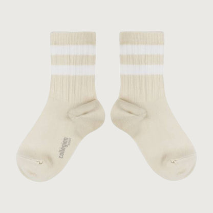 Collégien Nico ribbed varsity crew socks DOUX AGNEAUX