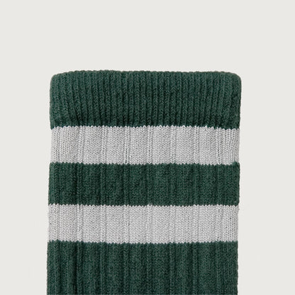 Collégien Nico ribbed varsity crew socks VERT FORÊT