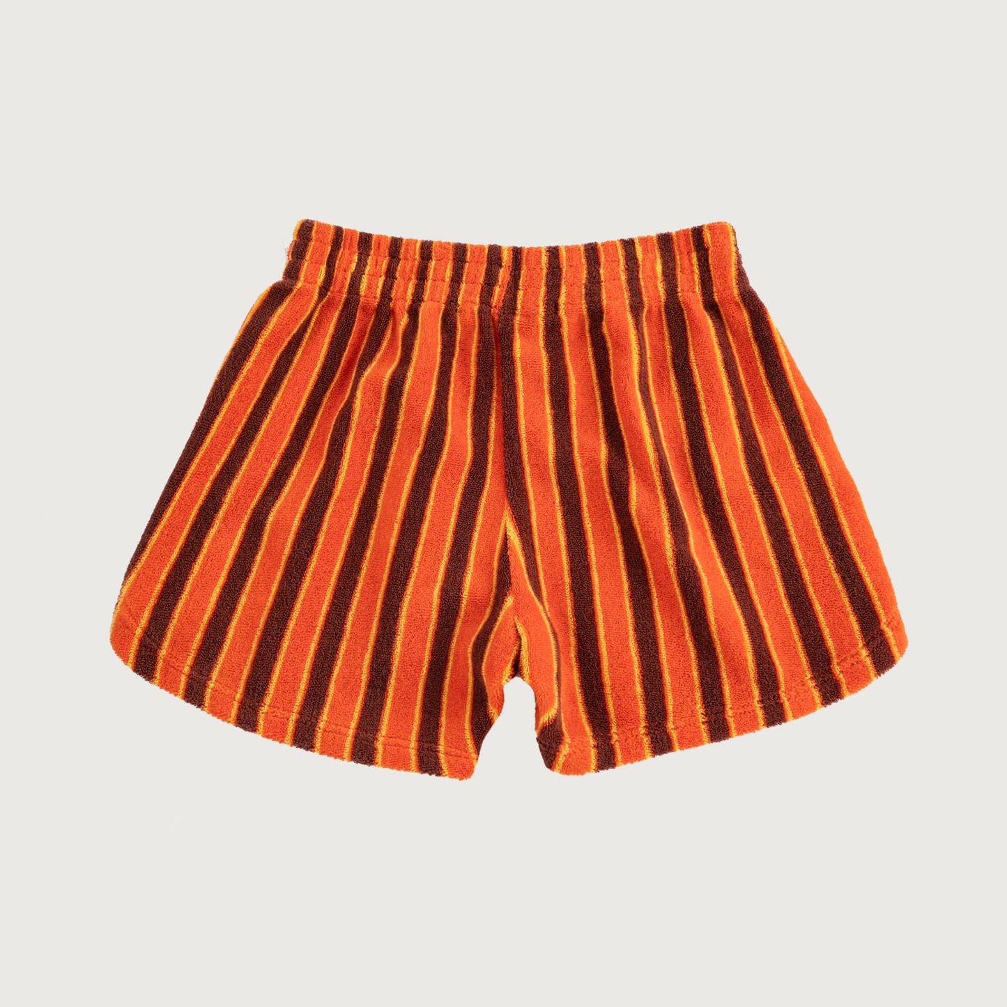 Bobo Choses STRIPED terry cloth shorts brick