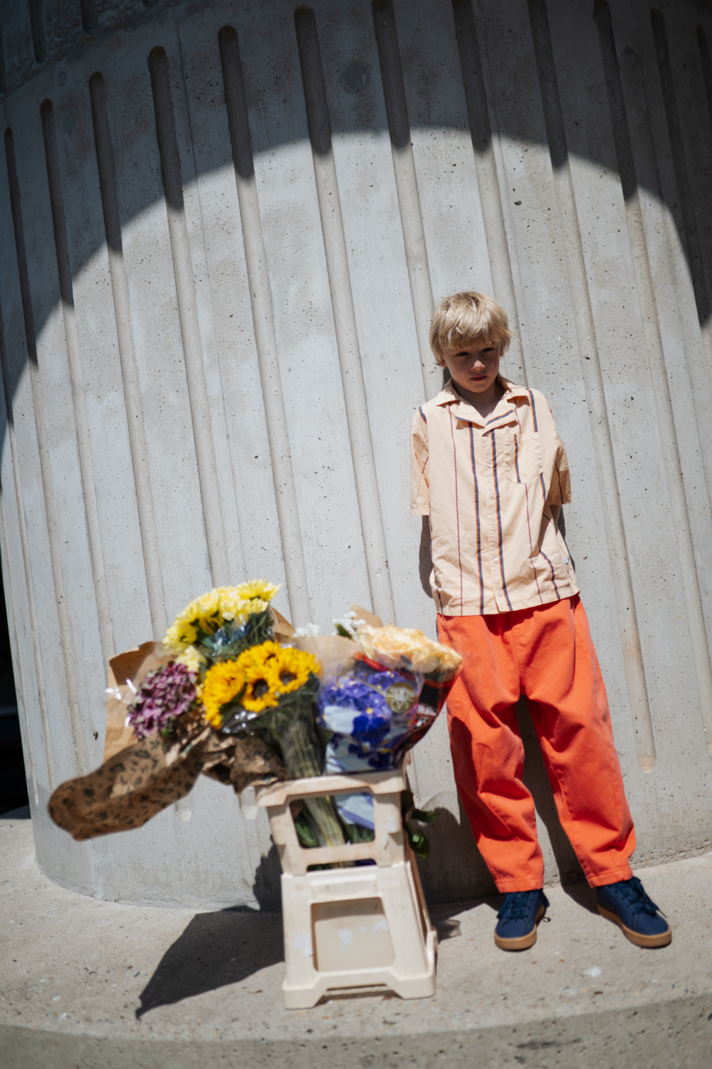 Repose AMS Wide pant washed flame red