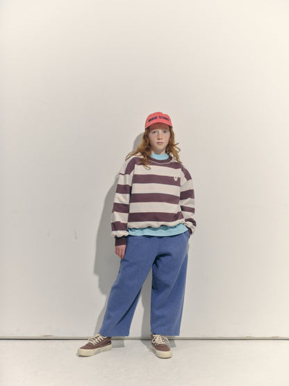 Main Story Bubble sweatshirt conker stripe fleece