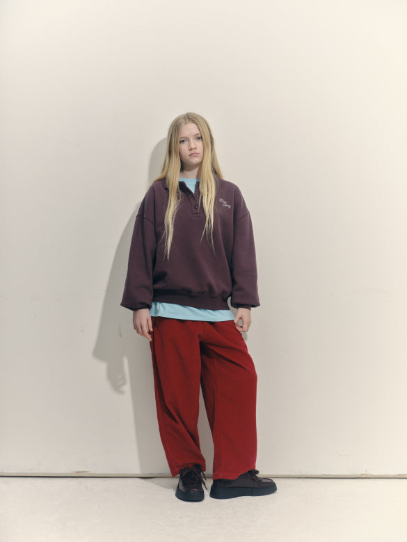 Main Story Polo sweatshirt dark cherry fleece