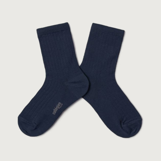 Collégien Paul ribbed ankle socks NUIT ETOILEE