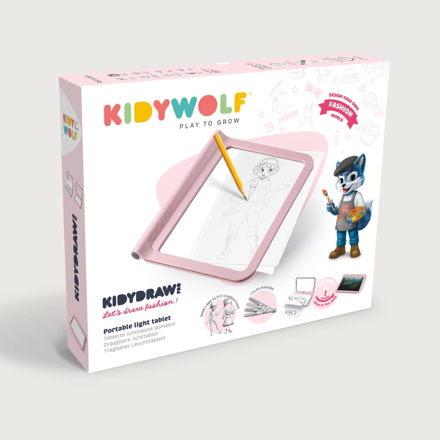 Kidywolf Kidydraw pro tablet pink