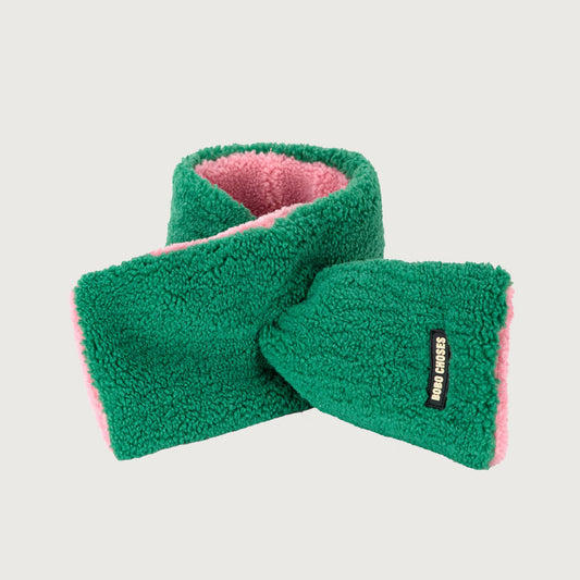 Bobo Choses sheepskin neck warmer pink