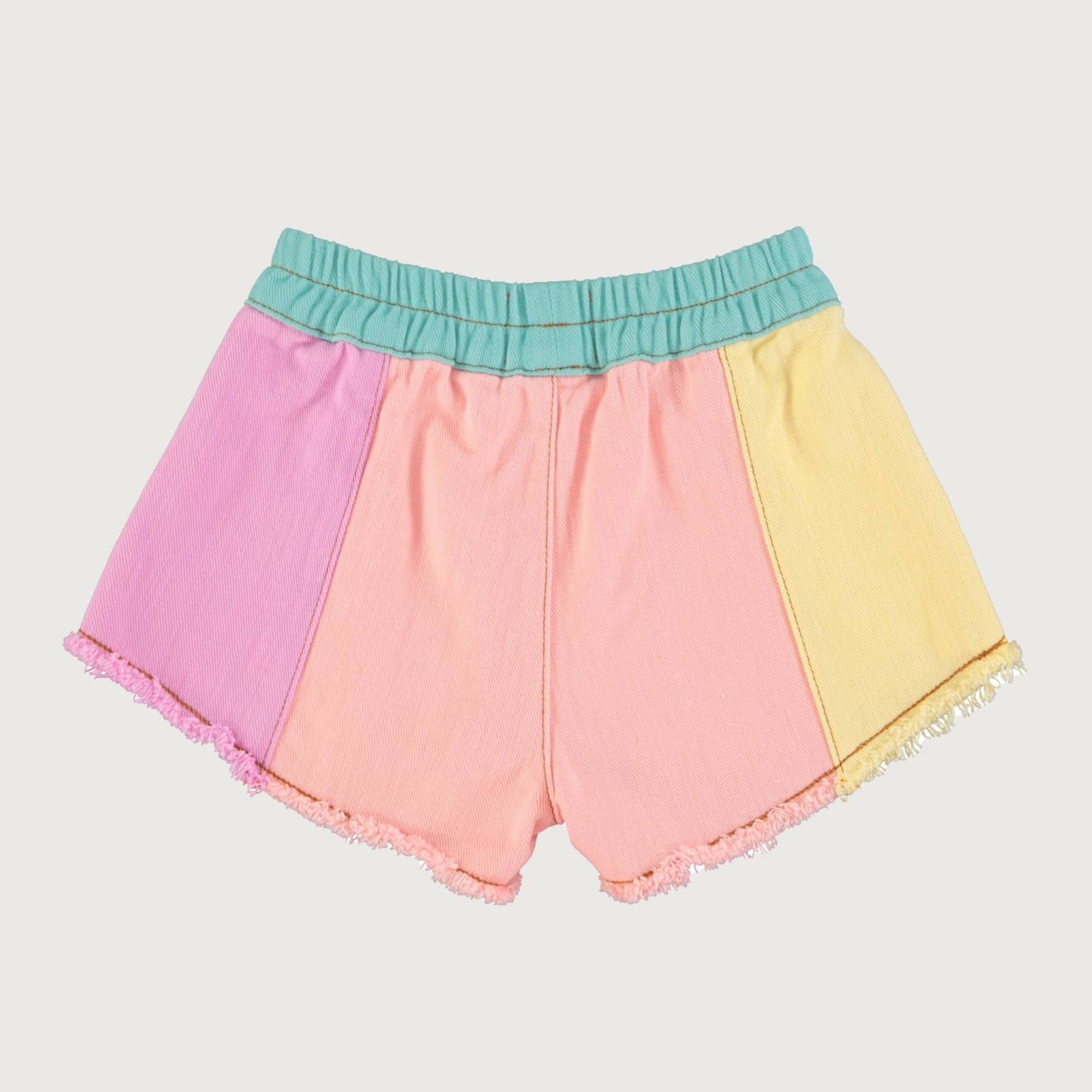 Piupiuchick shorts with fringes MULTICOLOR PASTELS