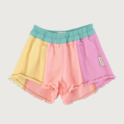 Piupiuchick shorts with fringes MULTICOLOR PASTELS