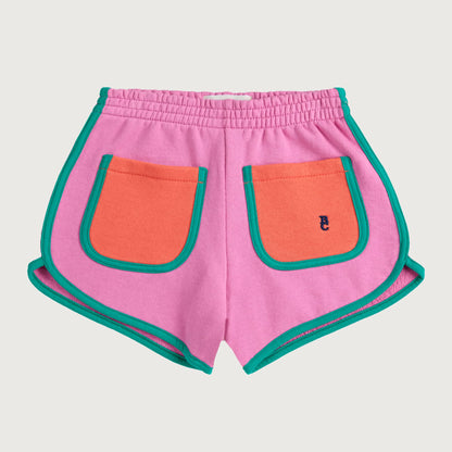 Bobo Choses PINK COLOR BLOCK shorts