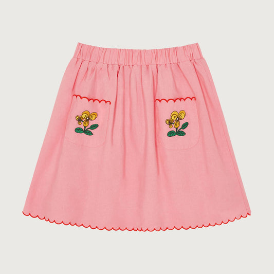 The Campamento FLOWERS pink skirt
