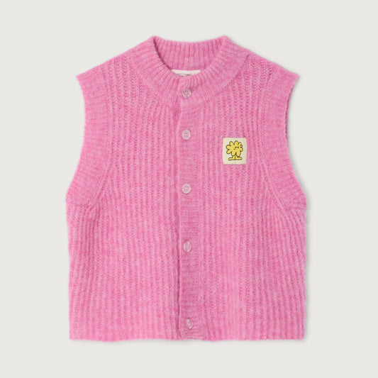 American Vintage Kids EAST gilet rose bubble chine