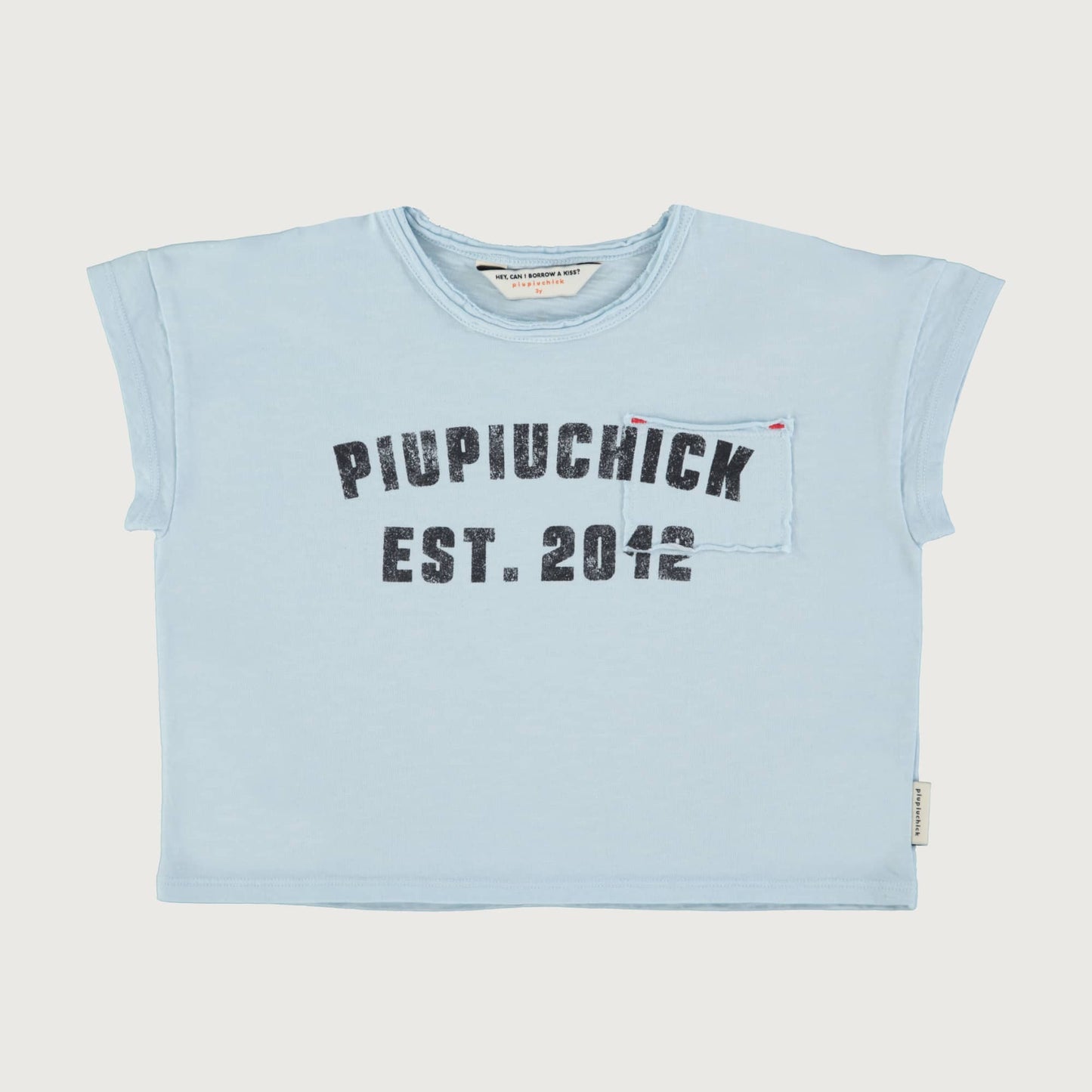 Piupiuchick T-shirt light blue with PIUPIUCHICK print