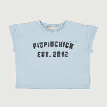 Piupiuchick T-shirt light blue with PIUPIUCHICK print