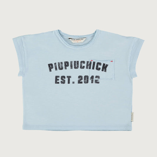 Piupiuchick T-shirt light blue with PIUPIUCHICK print