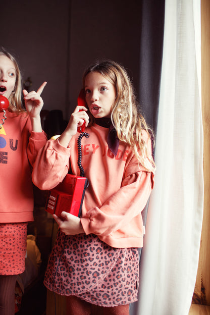Piupiuchick Sweatshirt pink with HEY JUDE print