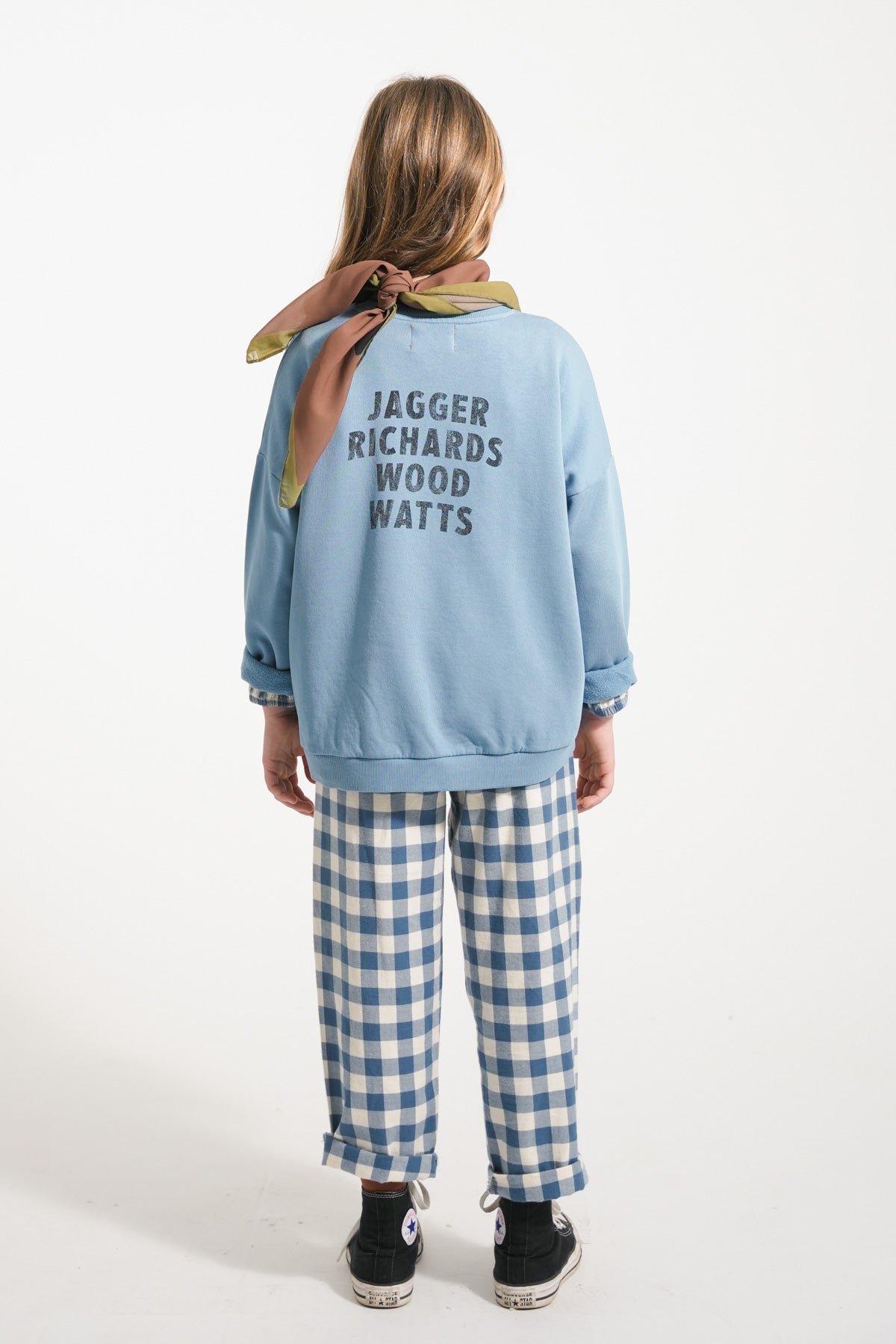 Piupiuchick Sweatshirt blue with ROCK STARS print