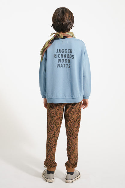 Piupiuchick Sweatshirt blue with ROCK STARS print