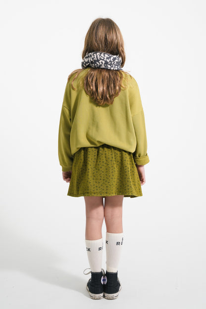 Piupiuchick Sweatshirt olive green with TIGER print