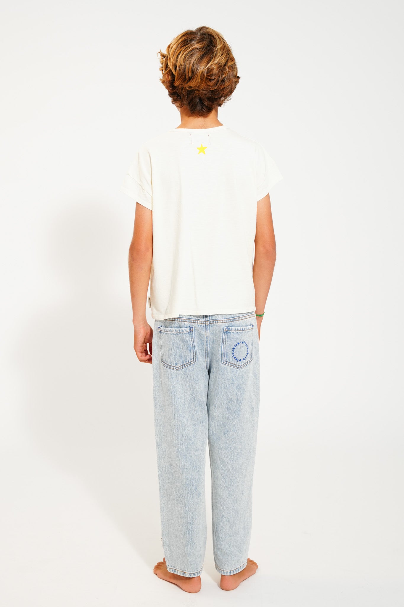 Piupiuchick ecru T-shirt with MULTICOLOR CAMP print