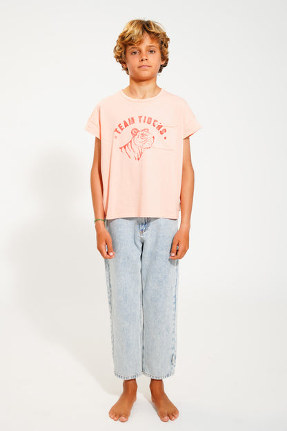 Piupiuchick pink t-shirt with TIGER print