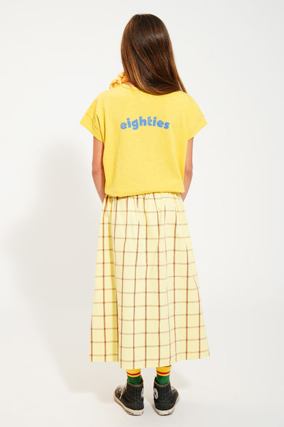 Piupiuchick yellow T-shirt with MULTICOLOR WAVE print