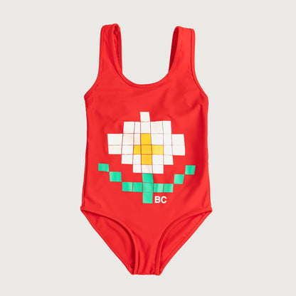 Bobo Choses PIXEL DAISY swimsuit red