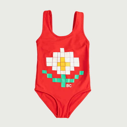 Bobo Choses PIXEL DAISY swimsuit red