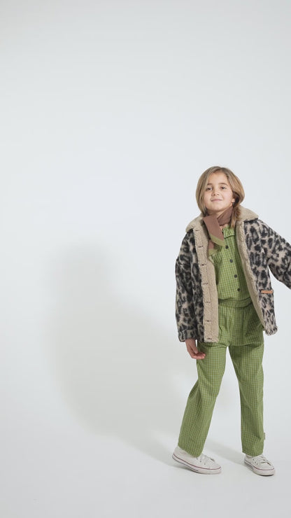 Piupiuchick Jacket ecru with ANIMAL print