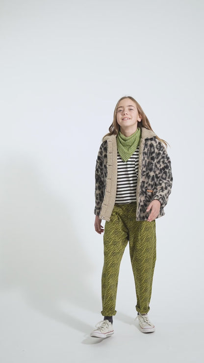 Piupiuchick Jacket ecru with ANIMAL print
