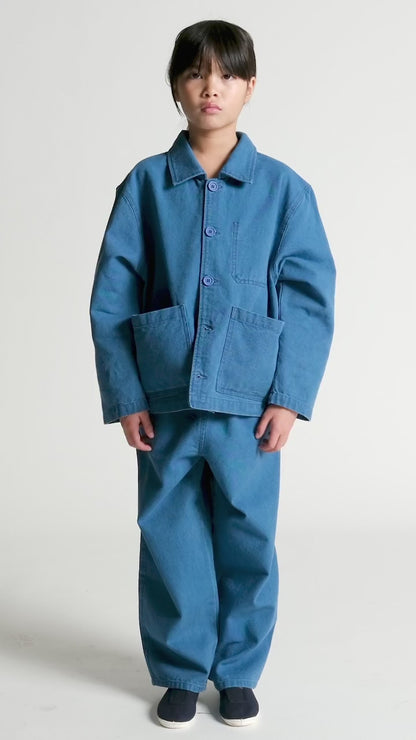 American Vintage Kids Comow jacket blue stone
