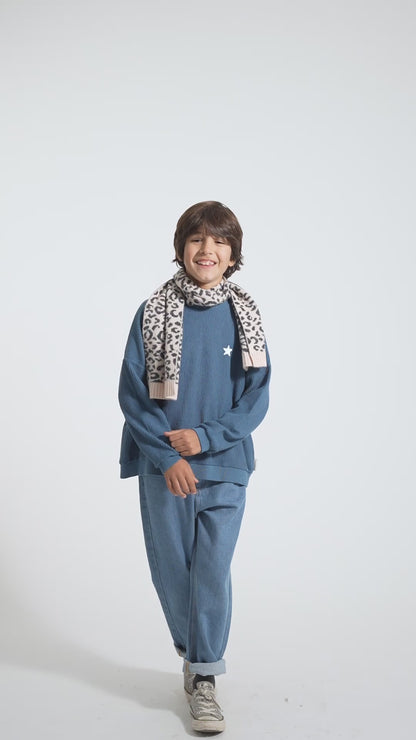 Piupiuchick LOGO sweatshirt blue