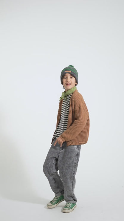 Piupiuchick Unisex trousers washed black denim