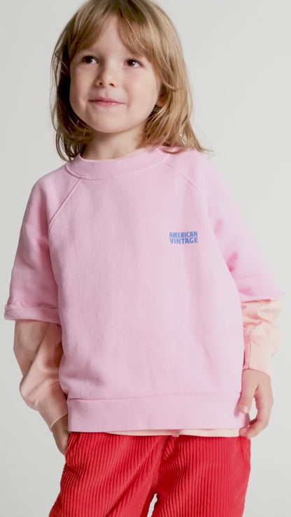American Vintage Kids Izubird sweat vintage cotton candy