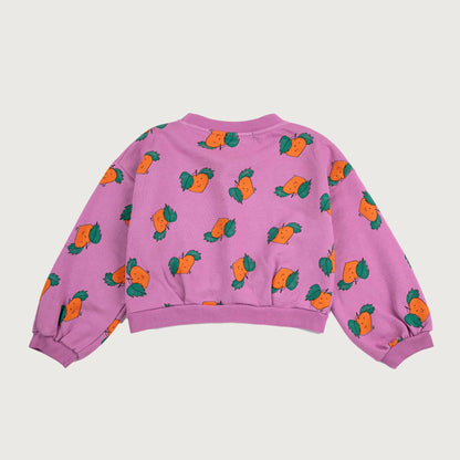 Bobo Choses TANGERINE all over cropped sweatshirt purple