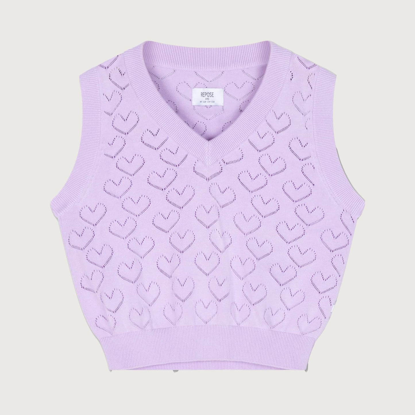 Repose AMS V neck spencer soft glacier bloom