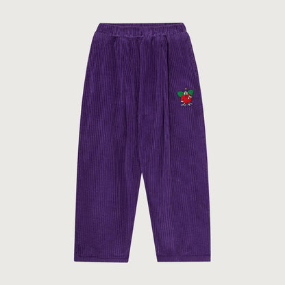 The Campamento FESTIVE DOG corduroy trousers purple